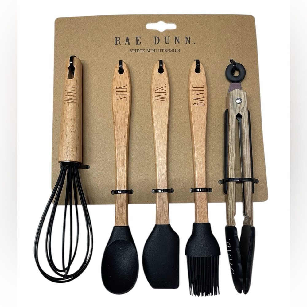 Rae Dunn 5 piece Mini Kitchen Utensils Set - NEW